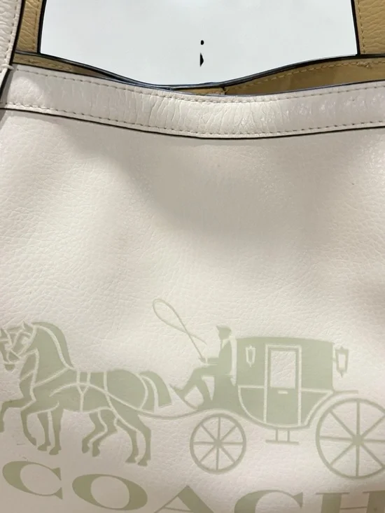 Coach Horse & Carriage Tote Chalk Vanilla C4063 - Picture 4 of 14